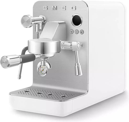 Smeg Automatic Espresso Machine 1700W Pressure 15bar for Cappuccino White EMC02WHMEU