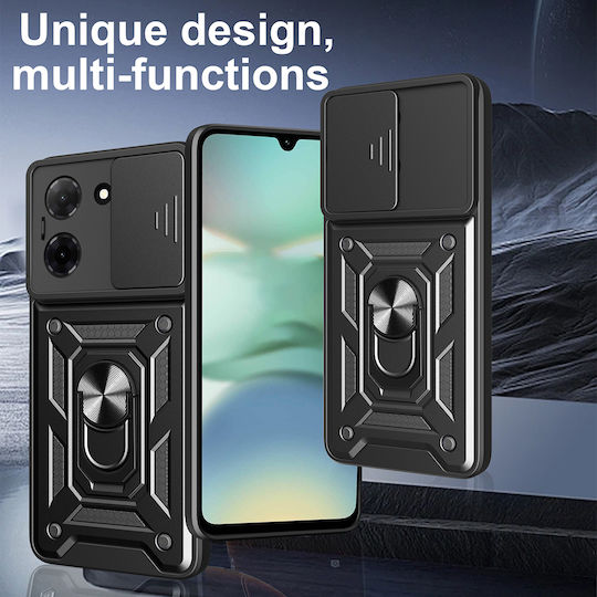 Techsuit Camshield Series Motorola Moto Back Cover Silicone Black (Motorola Moto G06)