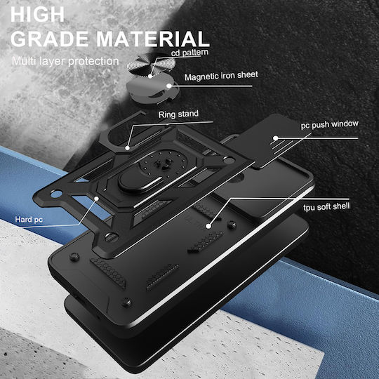 Techsuit Camshield Series Motorola Moto Back Cover Silicone Black (Motorola Moto G06)