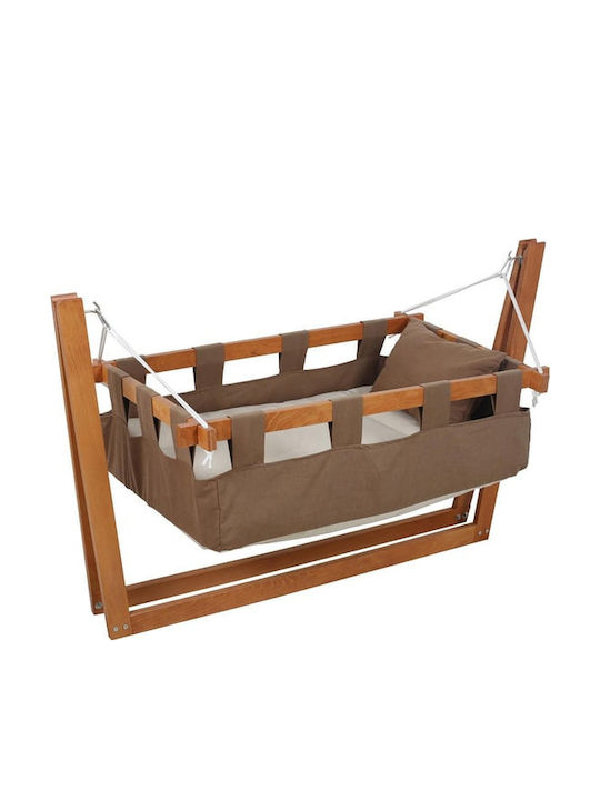 Baby Cradle Wooden Brown