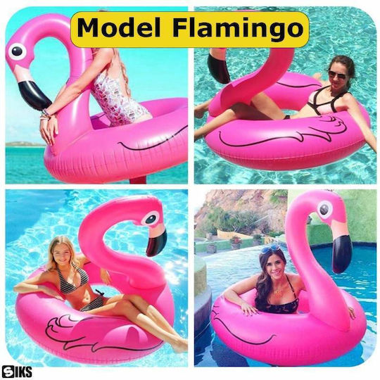 Kids Inflatable Float for Sea Flamingo Pink 120x120cm