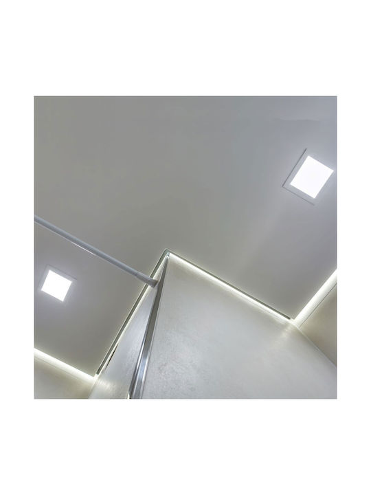 V-TAC Rechteckig Metallisch Einbau Spot mit integriertem LED und Kaltweißes Licht Weiß 1Stück