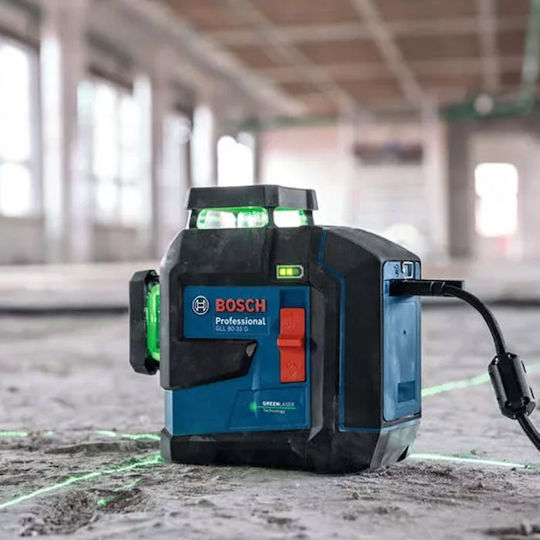 Γραμμικό Αλφάδι Laser Πράσινης Δέσμης 3.7V με Εύρος Εργασίας 80m