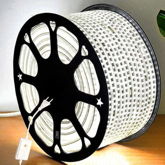 Țeavă luminată 48 Becuri 220V Alb rece 100m IP65