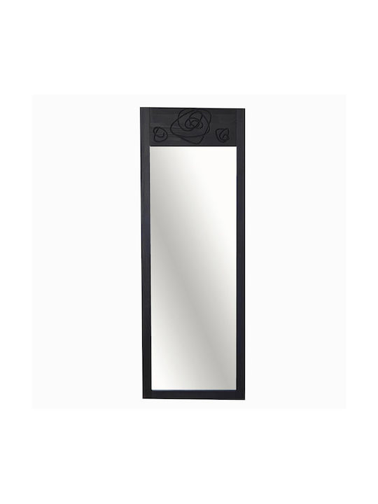 SteweHome Floor Mirror with Black Wooden Frame 155x55cm