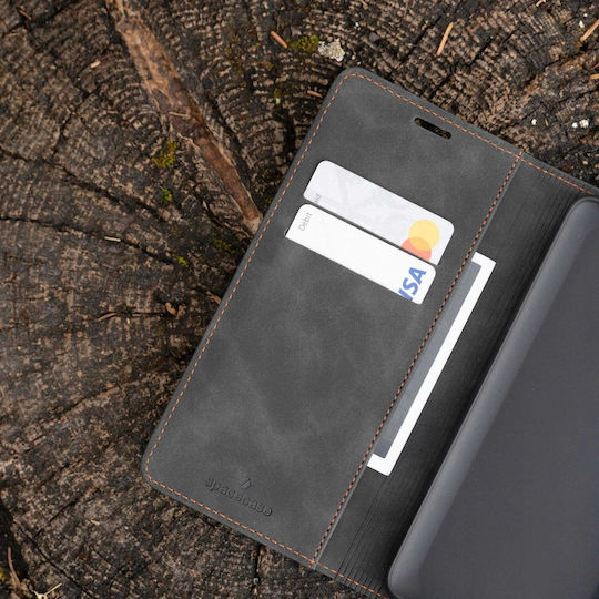 Spacecase Leather and Silicone Wallet Black (Oppo Reno 14 Pro)