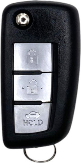 Klappbar mit 3 Tasten für Nissan