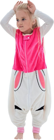 Queen Mother Winter Sleeping Bag with Feet White-pink