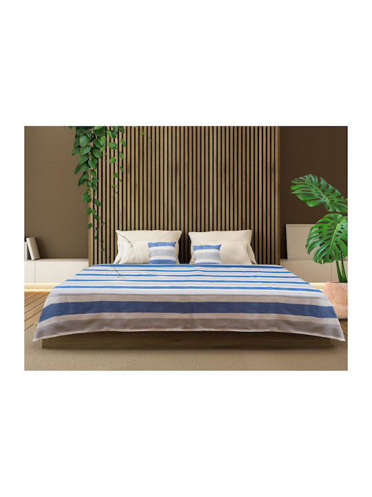 Heinner Set Huse Pentru Pilote 200x220cm Dublu Cu 4 Fețe De Pernă Zia Albastru
