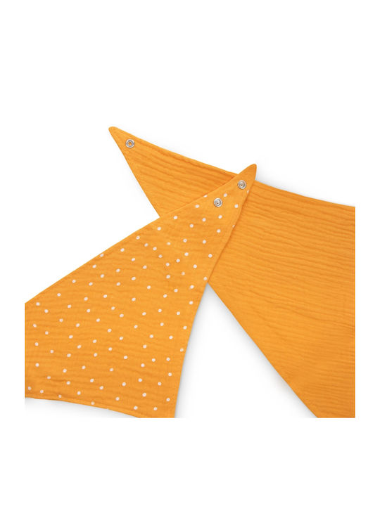 Baboo Baby Burp Cloth Portocaliu 25x25εκ. 2buc
