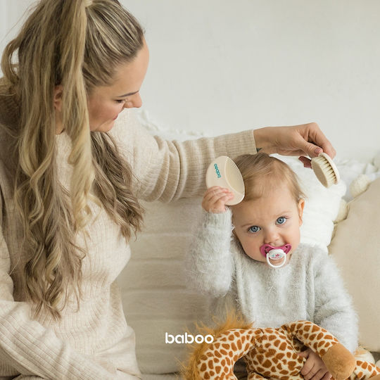 Baboo Бебешка Четка & Гребен Бежов 2бр