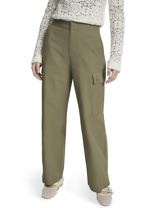 Damen Stoff Cargo Hose Khaki