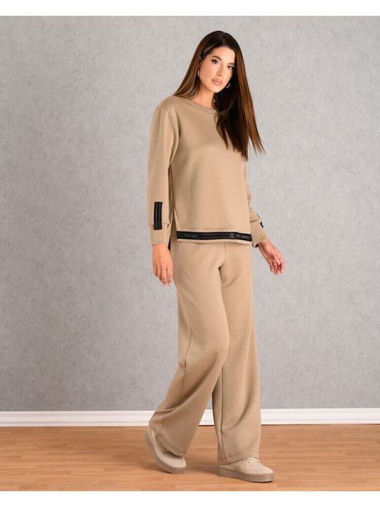 Women's Fabric Trousers with Elastic Regular Fit Cigar