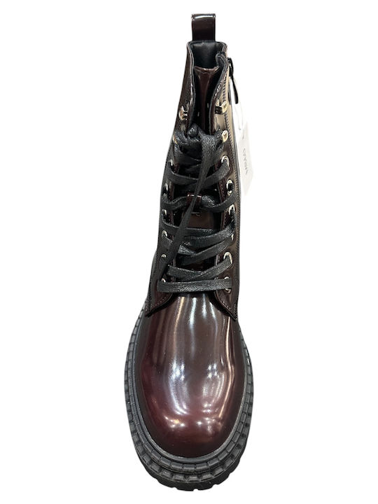 Stiefeletten Damen Burgundisch