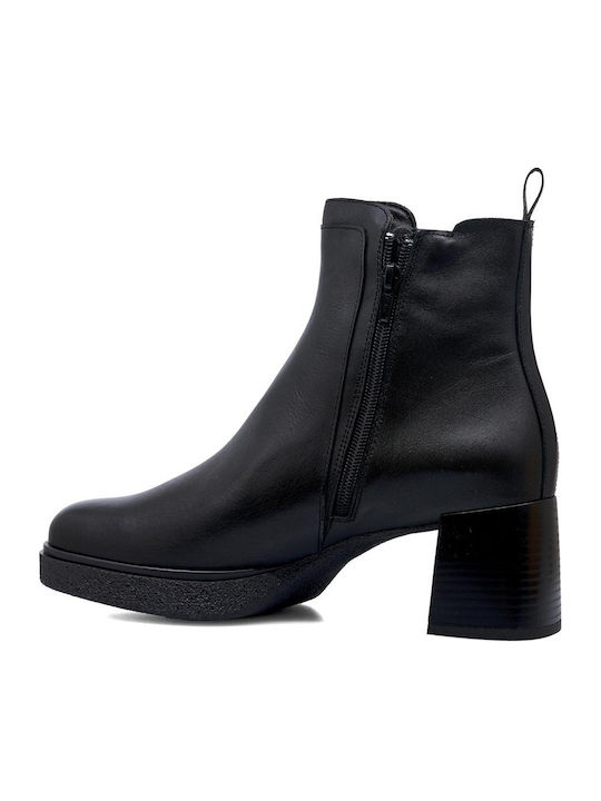 Kely 7 Ghete Dama De Piele Ankle Boots Negru