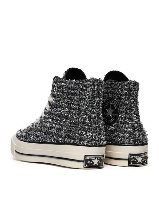Chuck 70 Women's Boots Black Silver Egret