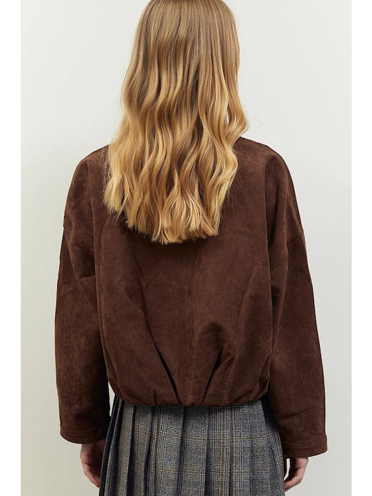 Damen Bomberjacke Chocolate