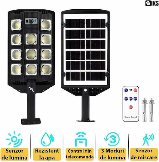 Lampă Solară Stradală Alb Natural cu Fotocelulă și Telecomandă IP65