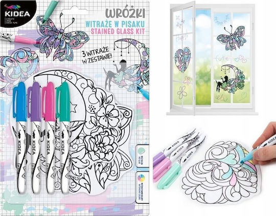 Kidea Painting Stained Glass Fairy Pencils