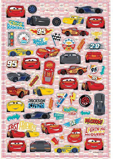 388663 Self-adhesive Disney Cars Block 300 pcs, 14,5x21,5 cm Set of 6 pcs