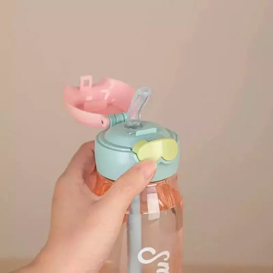 Pandaboo Παιδικό Παγούρι Ροζ 600ml