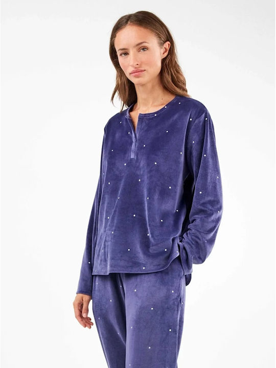 Gisela Set Pijamale pentru Femei Albastru