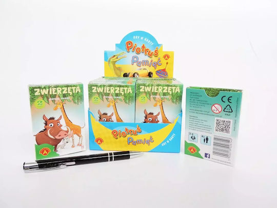 Board Game Cards Piotrus Pamiec: Animals for 2-4 Players 3+ Years Old (PL) Alexander Toys