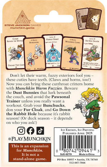 Разширение на играта Munchkin Warm Fuzzies за 3-6 играчи 14+ години (EN) Steve Jackson Games