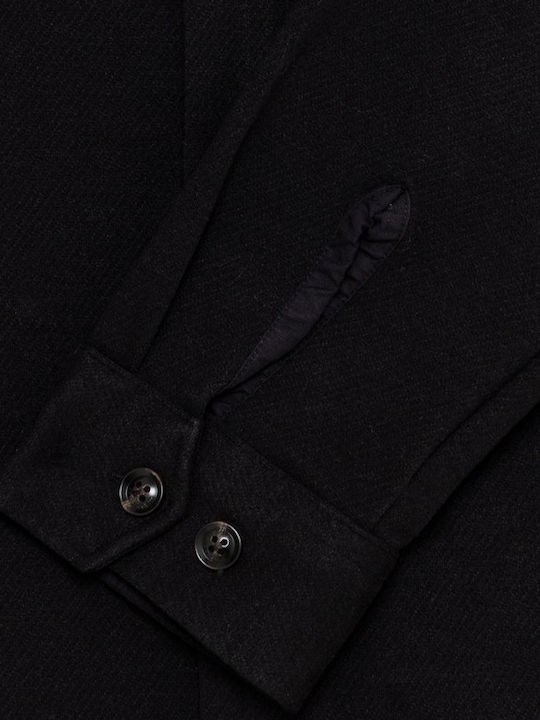 Μακρυμάνικo Overshirt Μαύρο