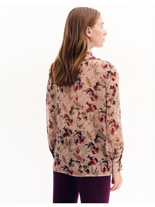 Women's Floral Long Sleeve Shirt Paprika