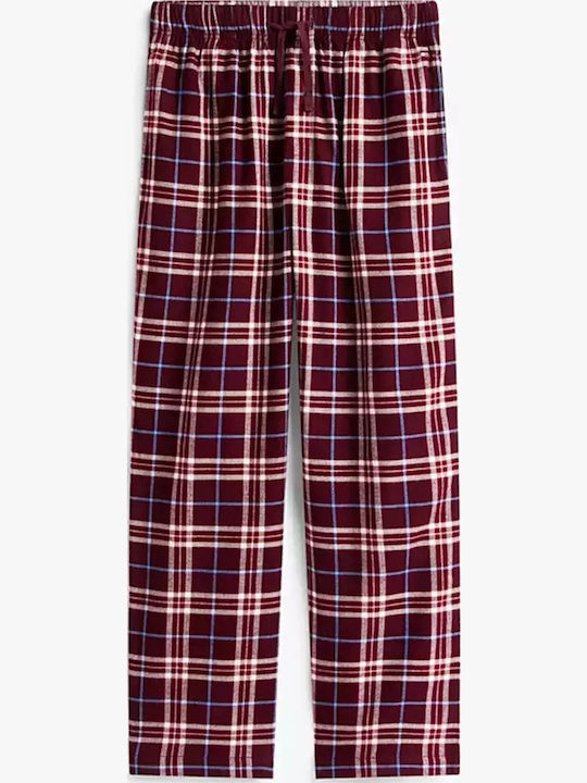Tommy Hilfiger Men's Winter Pajamas Set Burgundy