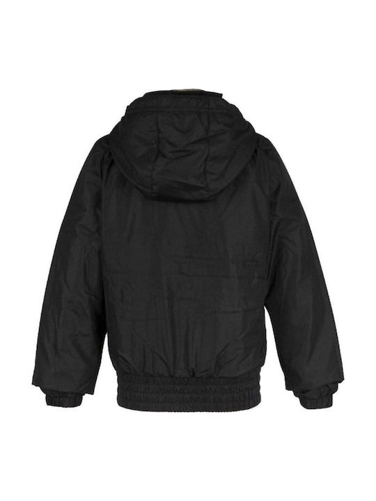Kids' Sports Jacket Short with Hood Black