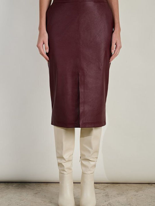Midi Skirt Burgundy