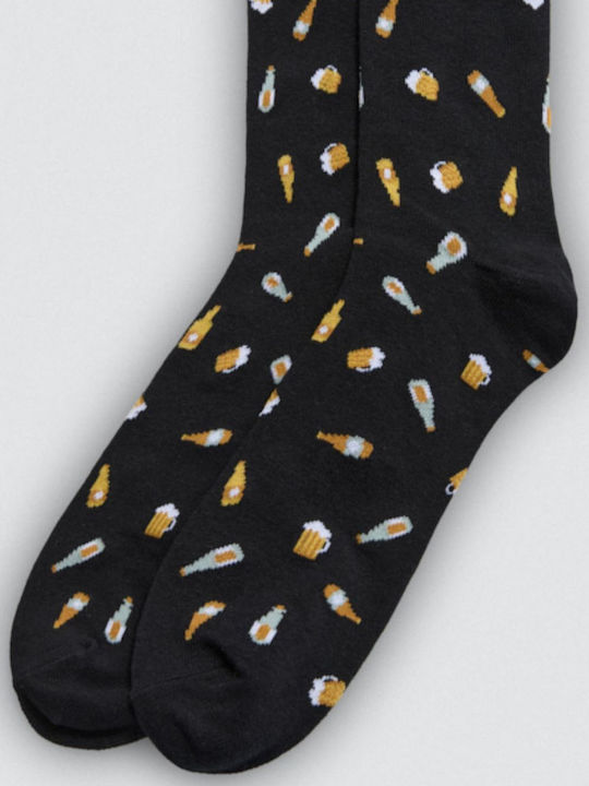 Ysabel Men's Patterned Socks Black