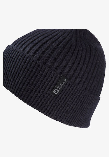 Beanie Unisex Beanie Knitted in Navy Blue color