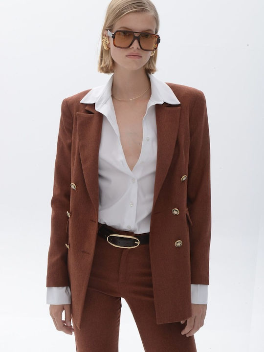 Trilogy Clothing Women's Blazer Terracotta