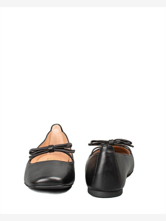 Leather Ballerinas Black