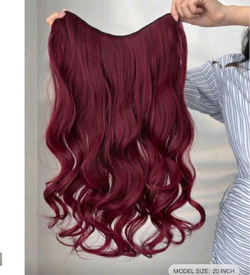Hairpieces with Clip in Red Color 55.88cm