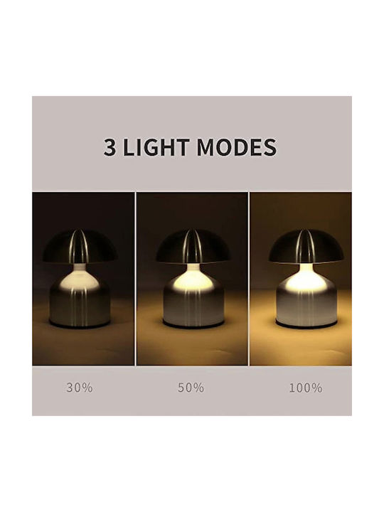 Uncle George Decorative Lamp Mushroom Silver