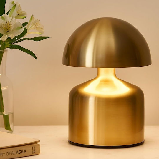 Uncle George Dekorative Lampe Pilz Gold