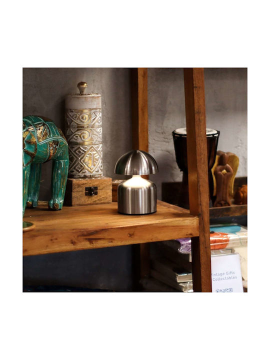 Uncle George Decorative Lamp Mushroom Silver