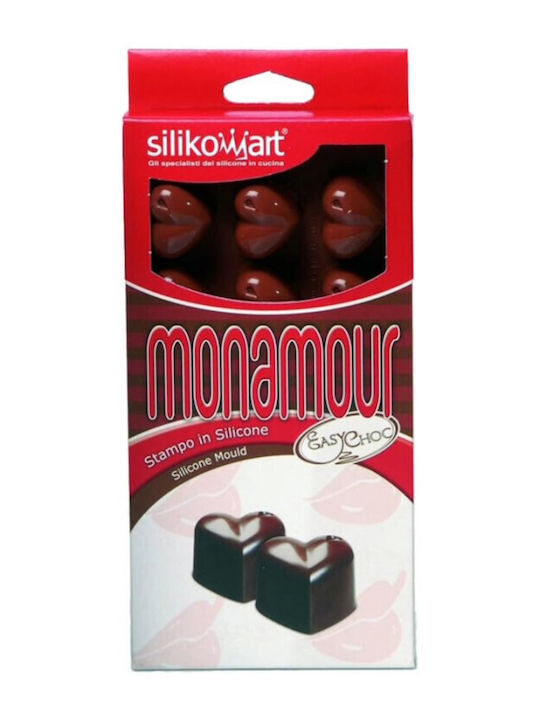 Silikomart Monamour Backform Pralinen Silikon 15 Plätze 30x22cm 1cm