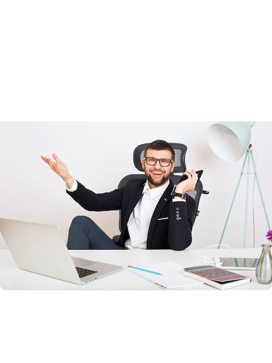 Reclining Office Chair with Adjustable Arms Black Sofotel