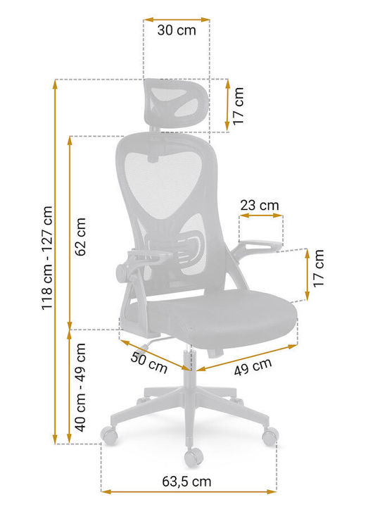 Reclining Office Chair with Adjustable Arms Black Sofotel