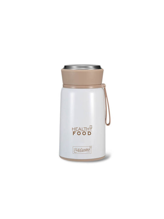 Maestro Cutie pentru Mâncare Termos Inox Alb 800ml 1buc