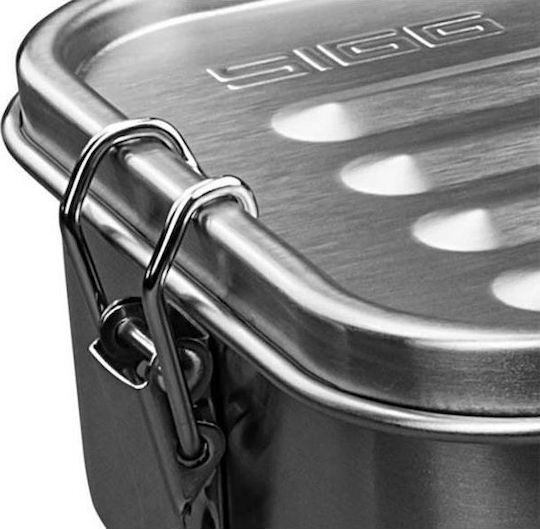 Sigg Gemstone Food Container Inox Grey with Compartments 6.8x14.7cm
