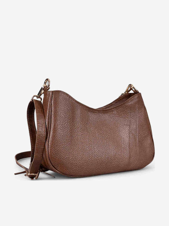 Leder Damentasche Schultertasche Braun