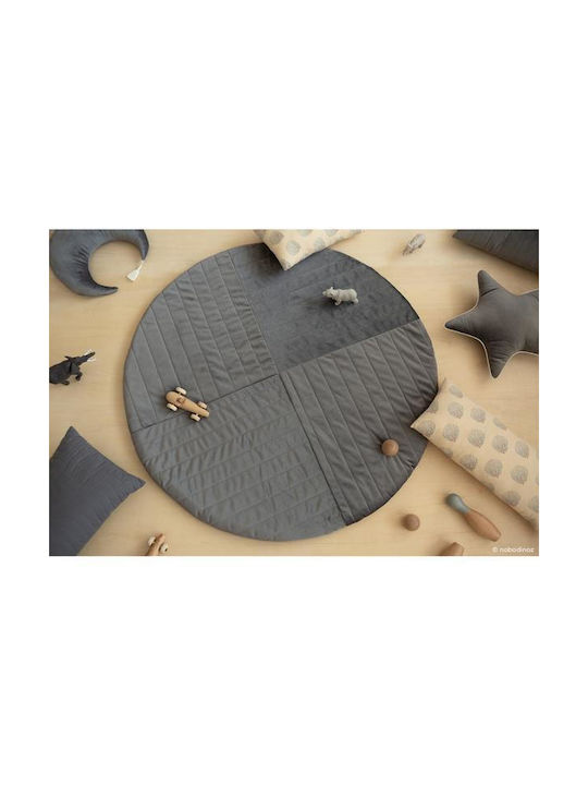 Nobodinoz Kilimanjaro Παιδικό Χαλί Slate Grey Στρογγυλό με Διάμετρο 105cm Πάχους 10mm