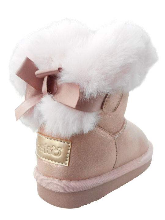 Kids Pink Ankle Boots