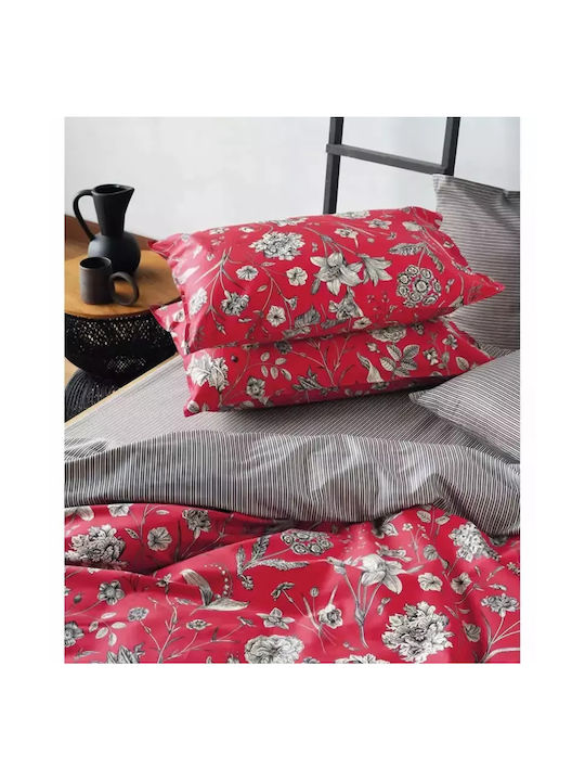 Kentia Alida 17 Kissenbezug-Set Oxford Rot 50x70cm.